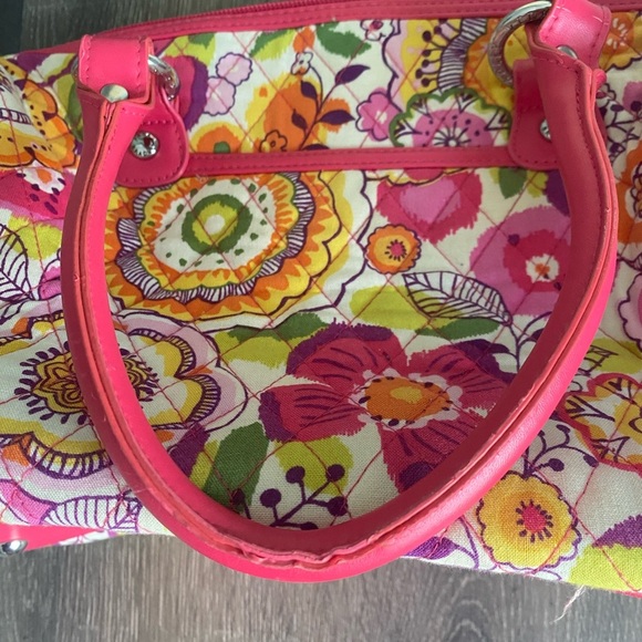 Vera Bradley Mini Loft duffel in clementine - Picture 7 of 16